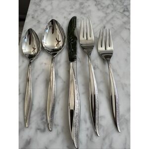 Oneidacraft Deluxe TEXTURA 6pc Place Setting Service for One Stainless Flatware